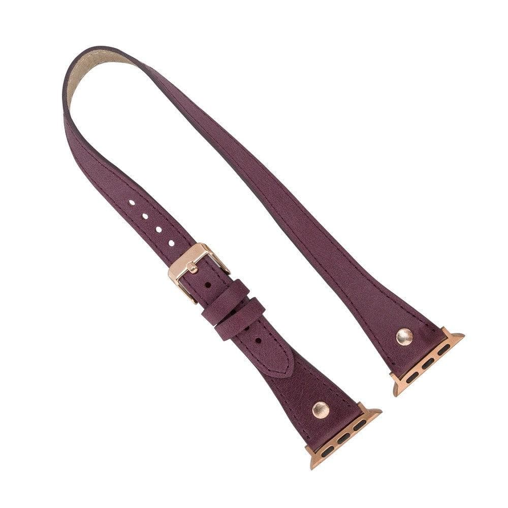 Slim Double Tour Apple Watch Genuine Leather Band
