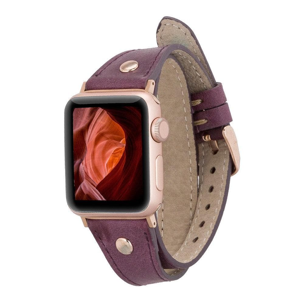 Slim Double Tour Apple Watch Genuine Leather Band