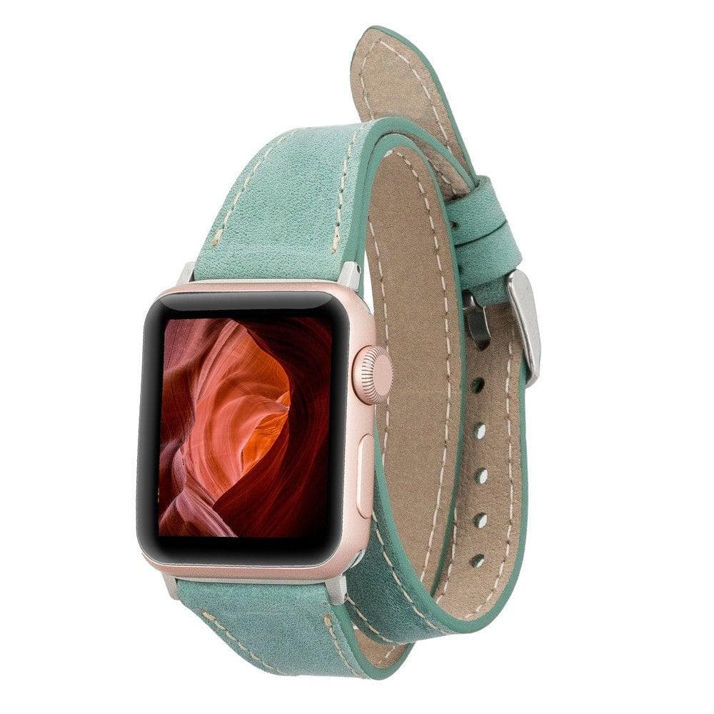 Slim Double Tour Apple Watch Genuine Leather Band
