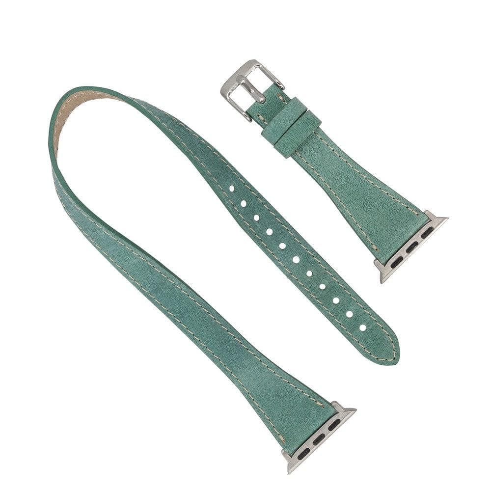 Slim Double Tour Apple Watch Genuine Leather Band