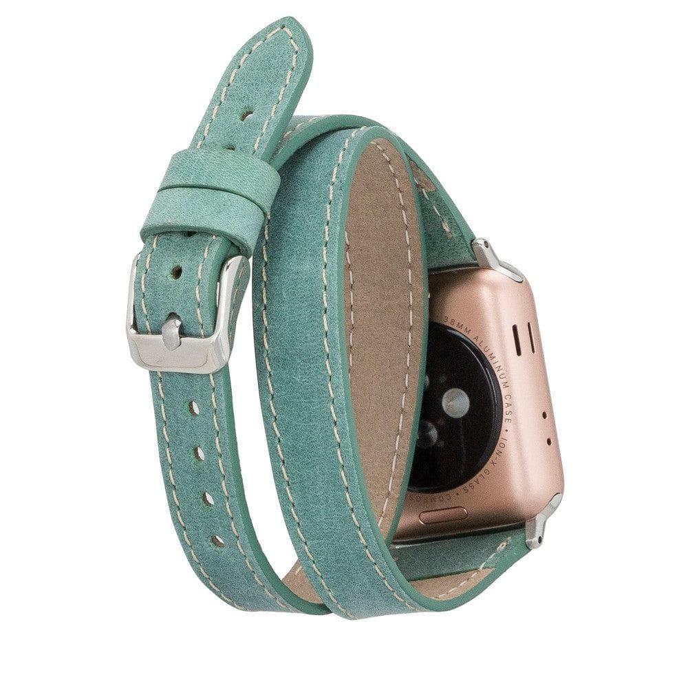 Slim Double Tour Apple Watch Genuine Leather Band