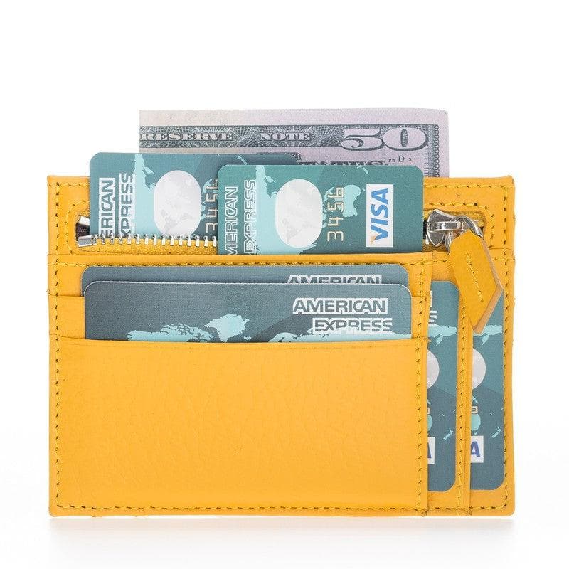 Zip Card Genuine Leather Holder