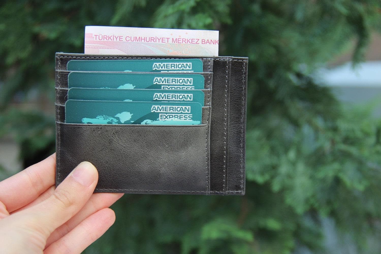 Zip Card Genuine Leather Holder