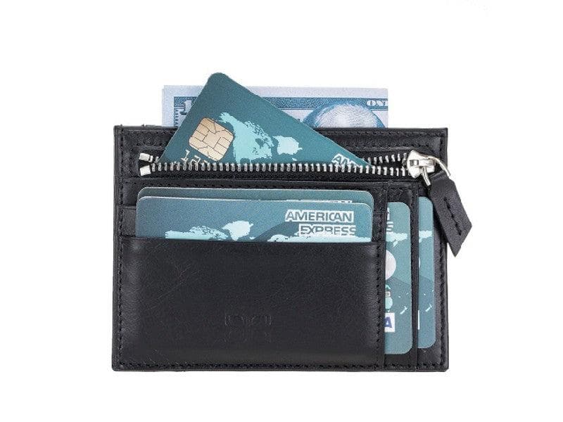 Zip Card Genuine Leather Holder
