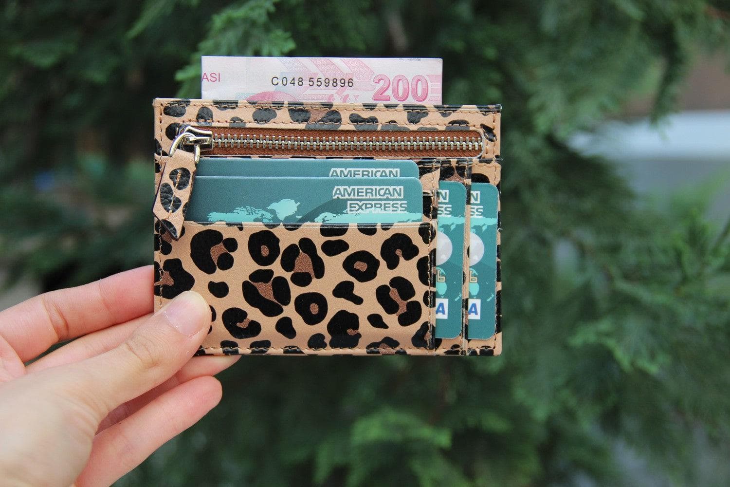 Zip Card Genuine Leather Holder