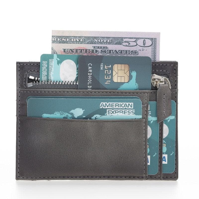 Zip Card Genuine Leather Holder