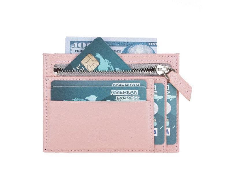 Zip Card Genuine Leather Holder