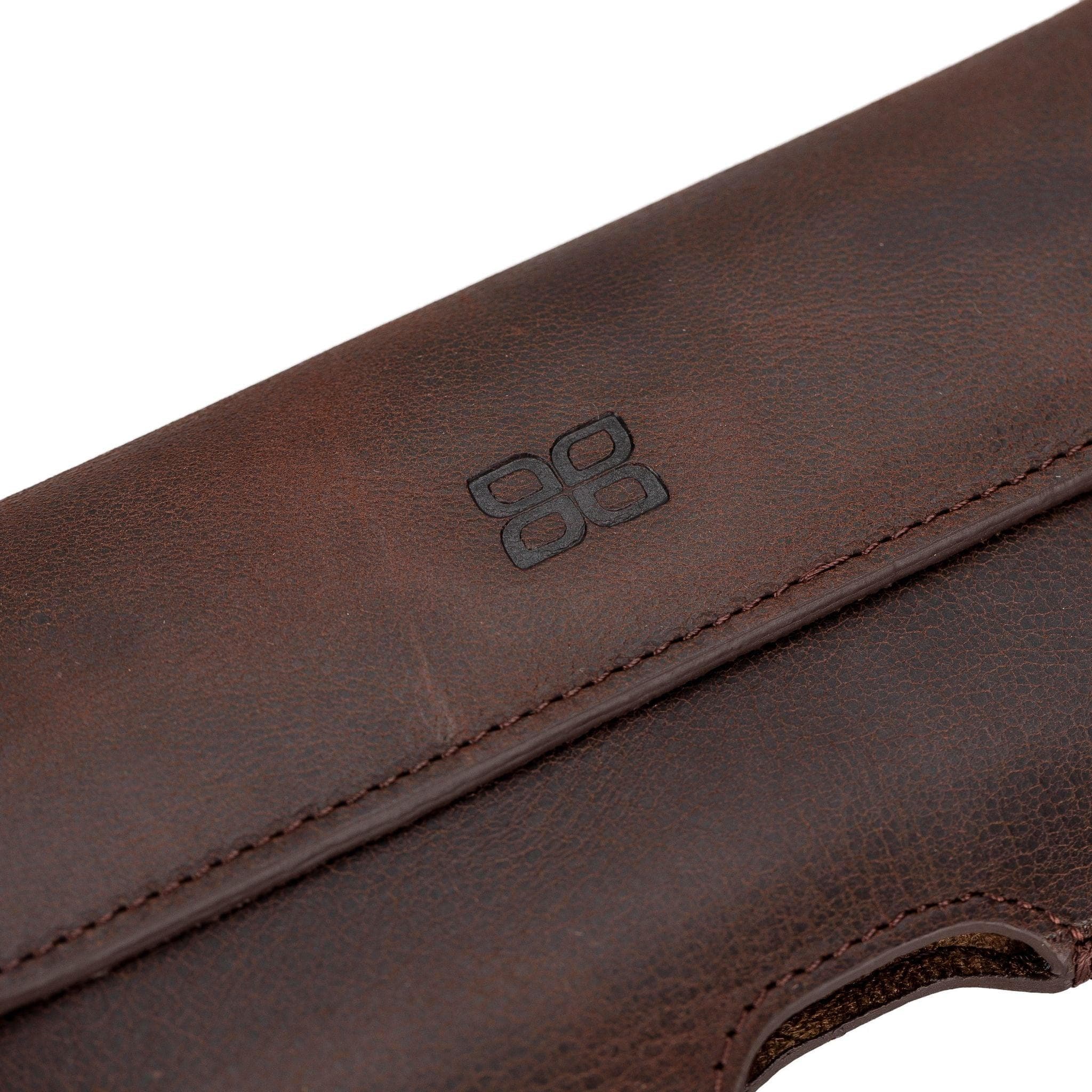 Aslant Belt Phone Genuine Leather Case