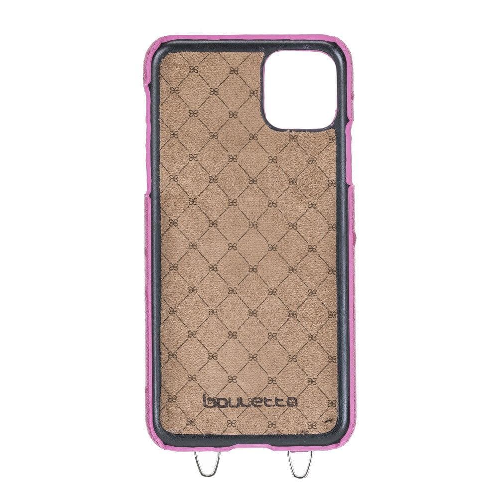 Saff iPhone 11 Pro Max Leather Case with Shoulder Strap