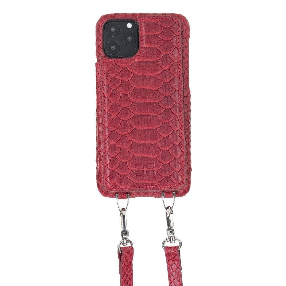 Saff iPhone 11 Pro Genuine Leather Case with Shoulder Strap