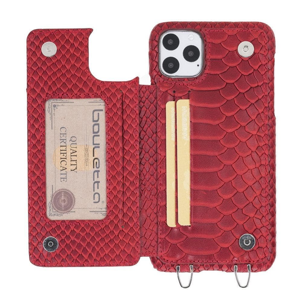 Saff iPhone 11 Pro Genuine Leather Case with Shoulder Strap