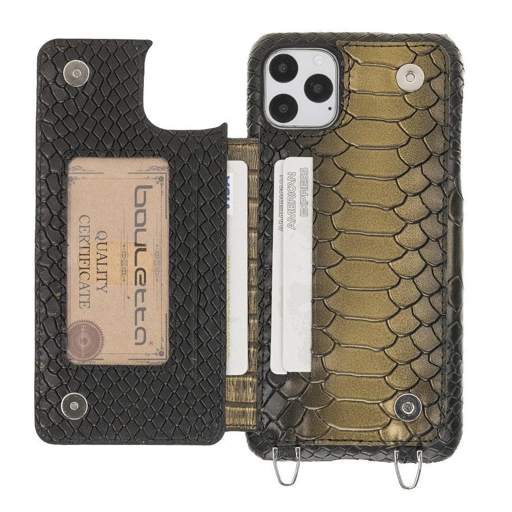 Saff iPhone 11 Pro Max Leather Case with Shoulder Strap