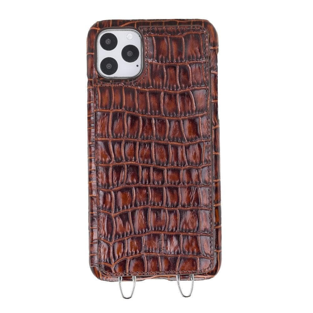 Saff iPhone 11 Pro Genuine Leather Case with Shoulder Strap