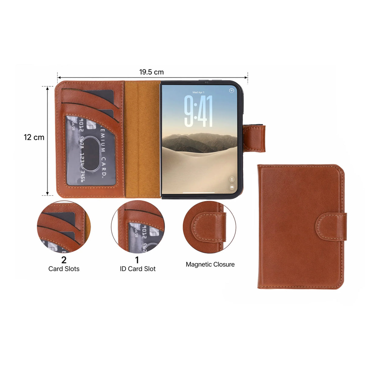 Magic iPhone Duo Leather Detachable Wallet Case
