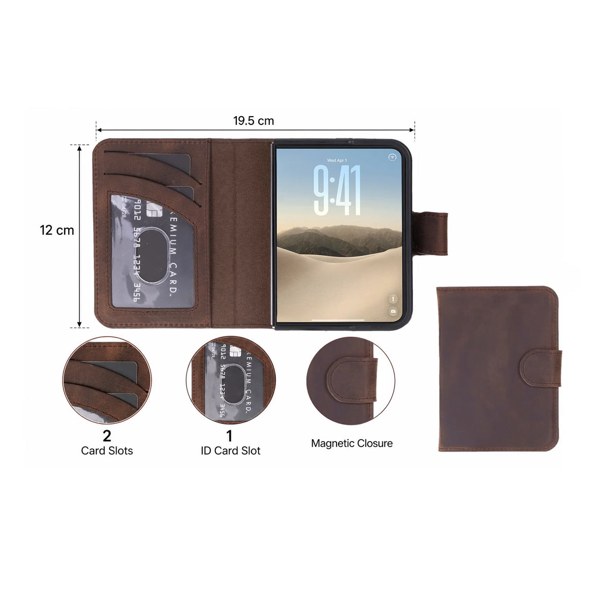 Magic iPhone Duo Leather Detachable Wallet Case