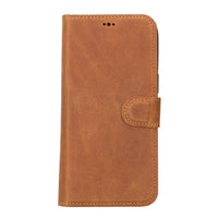 Magic Magnetic Detachable Leather Wallet Case with RFID for iPhone 15 (6.1") - TAN
