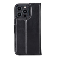 Magic Magnetic Detachable Leather Wallet Case with RFID for iPhone 15 Pro (6.1") - BLACK