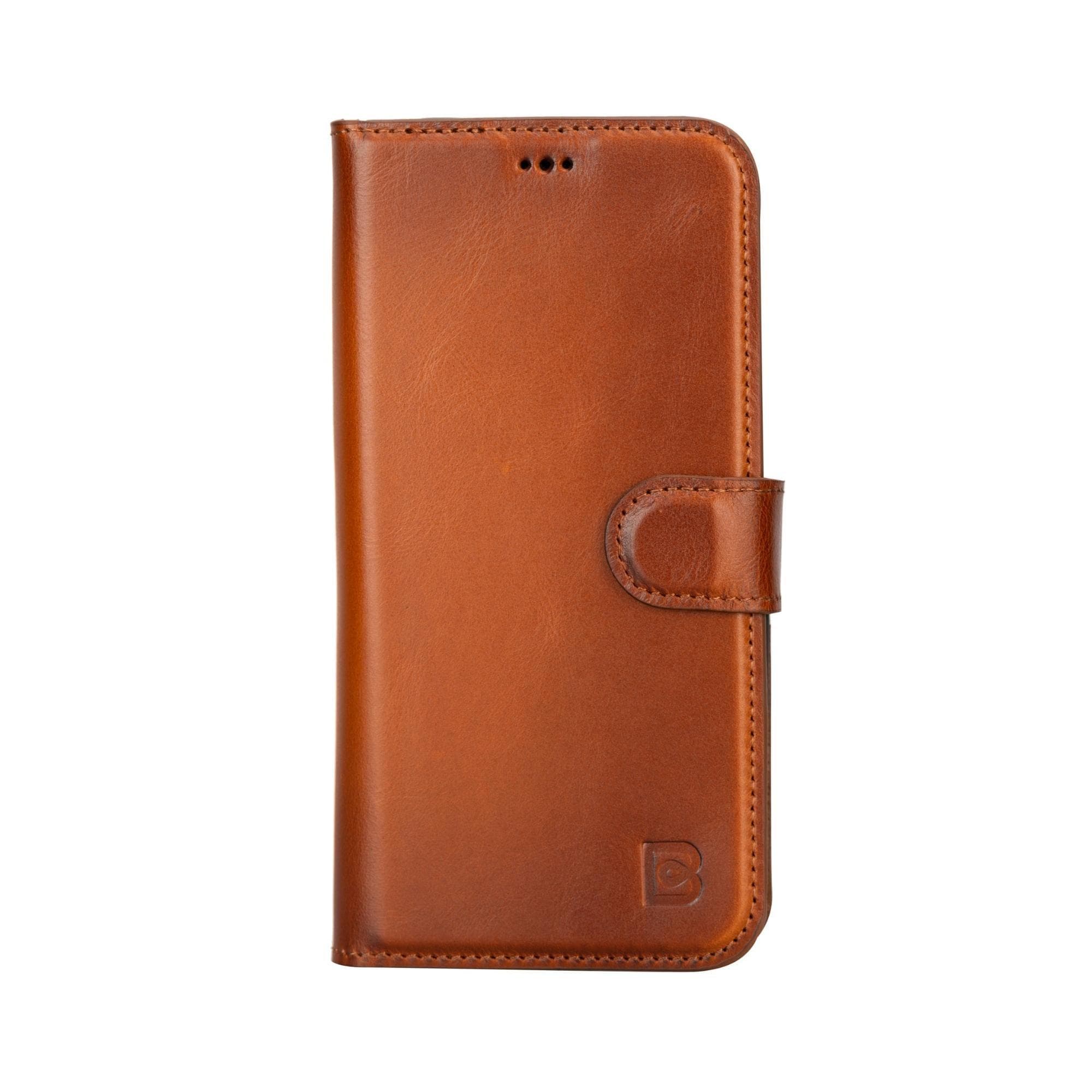 Magic iPhone 15 Pro Detachable Genuine Leather Wallet Case