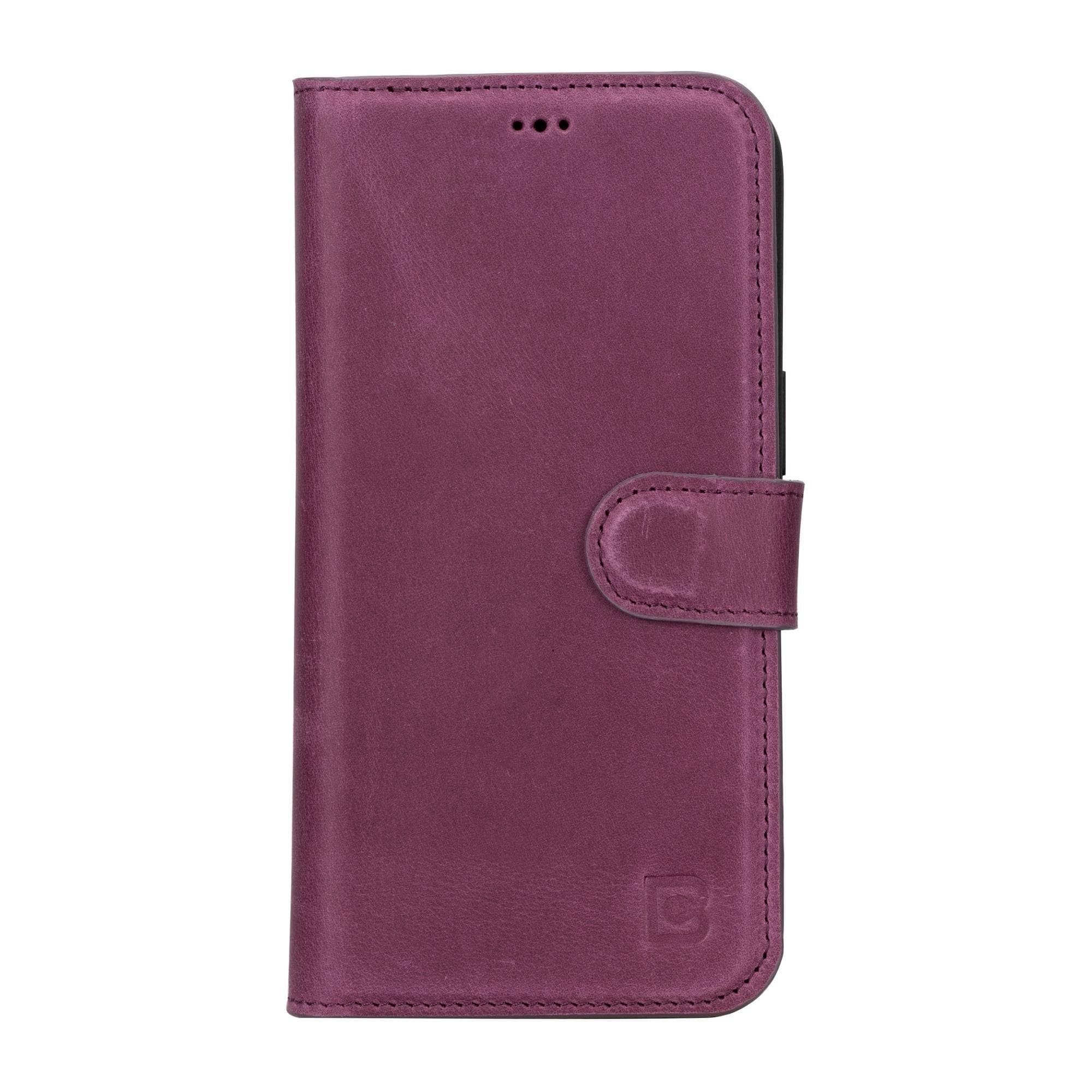 Magic iPhone 15 Detachable Genuine Leather Wallet Case