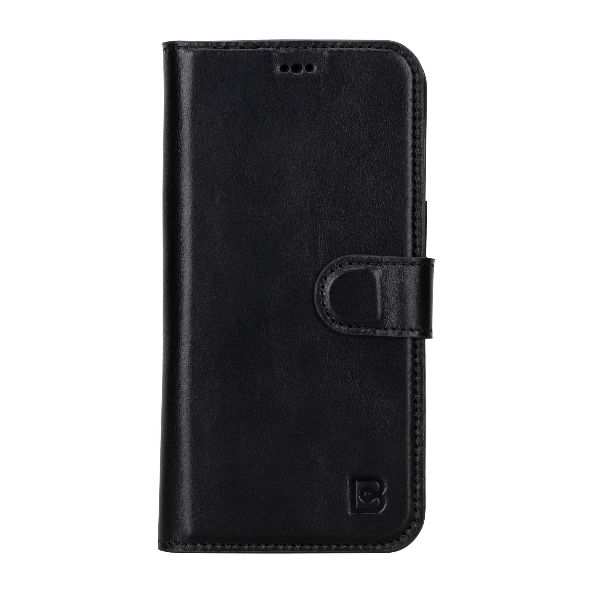 Magic iPhone 15 Plus Detachable Genuine Leather Wallet Case