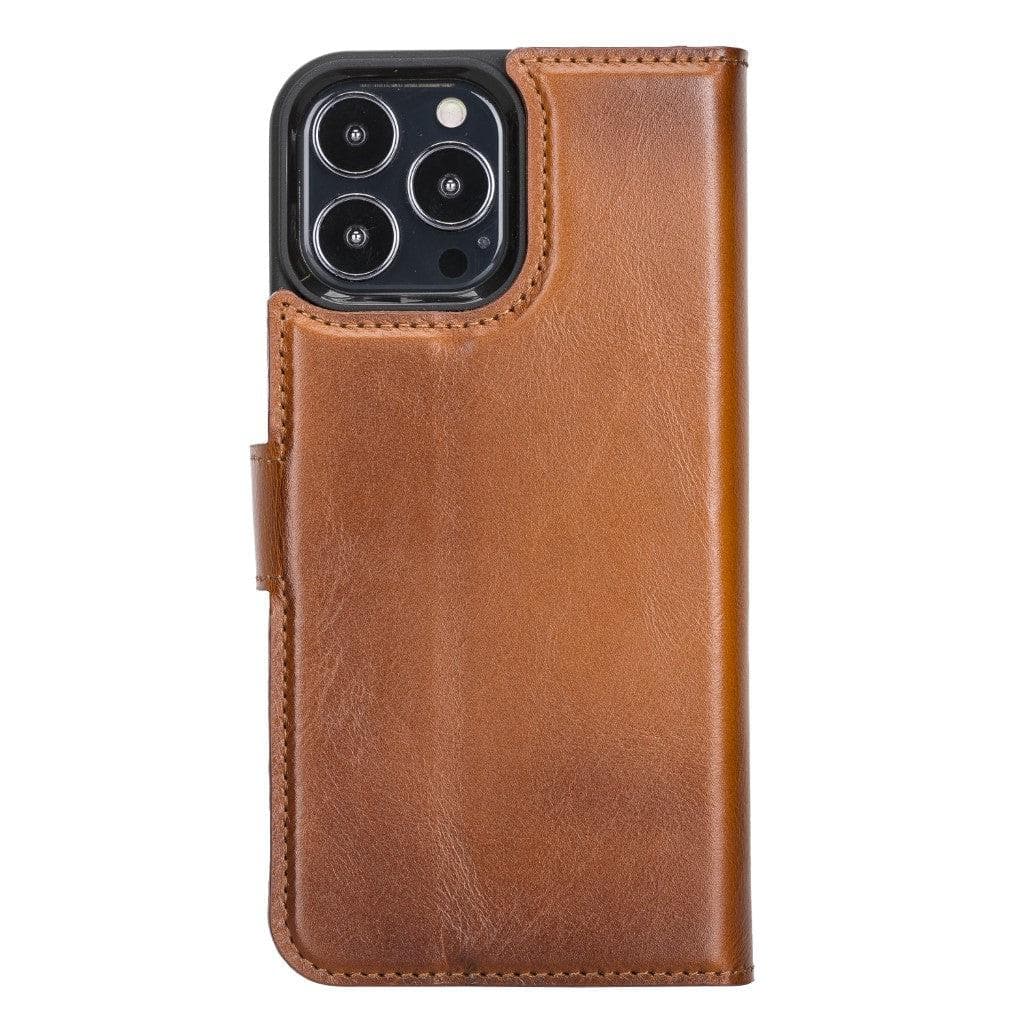 Magic iPhone 13 Pro Detachable Genuine Leather Wallet Case