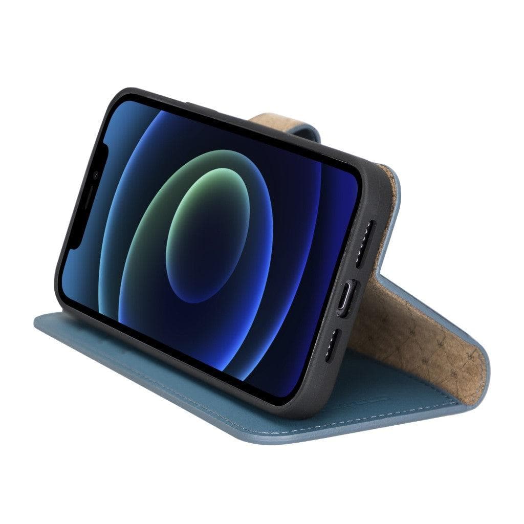 Magic iPhone 13 Mini Detachable Genuine Leather Wallet Case