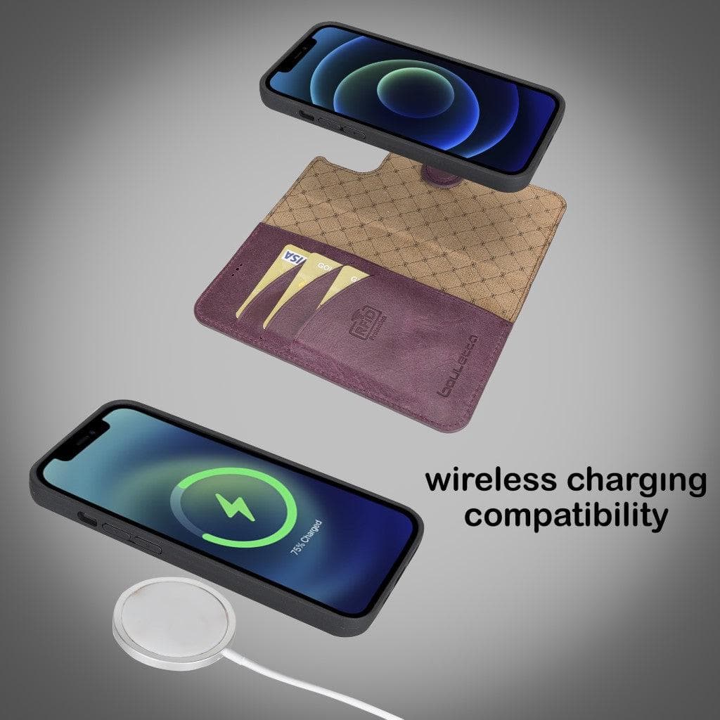 Magic iPhone 13 Mini Detachable Genuine Leather Wallet Case