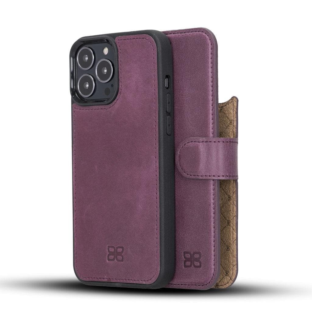 Magic iPhone 13 Pro Detachable Genuine Leather Wallet Case