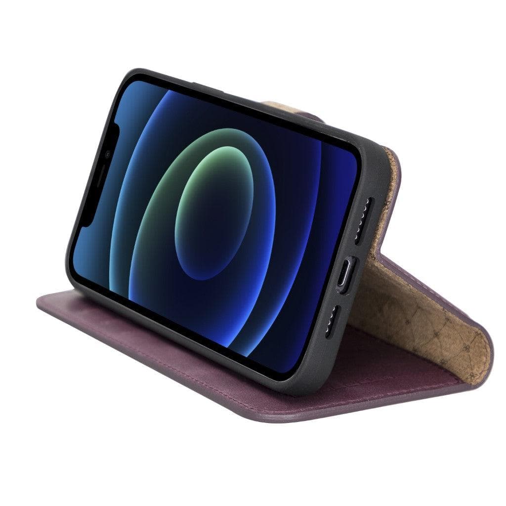 Magic iPhone 13 Mini Detachable Genuine Leather Wallet Case