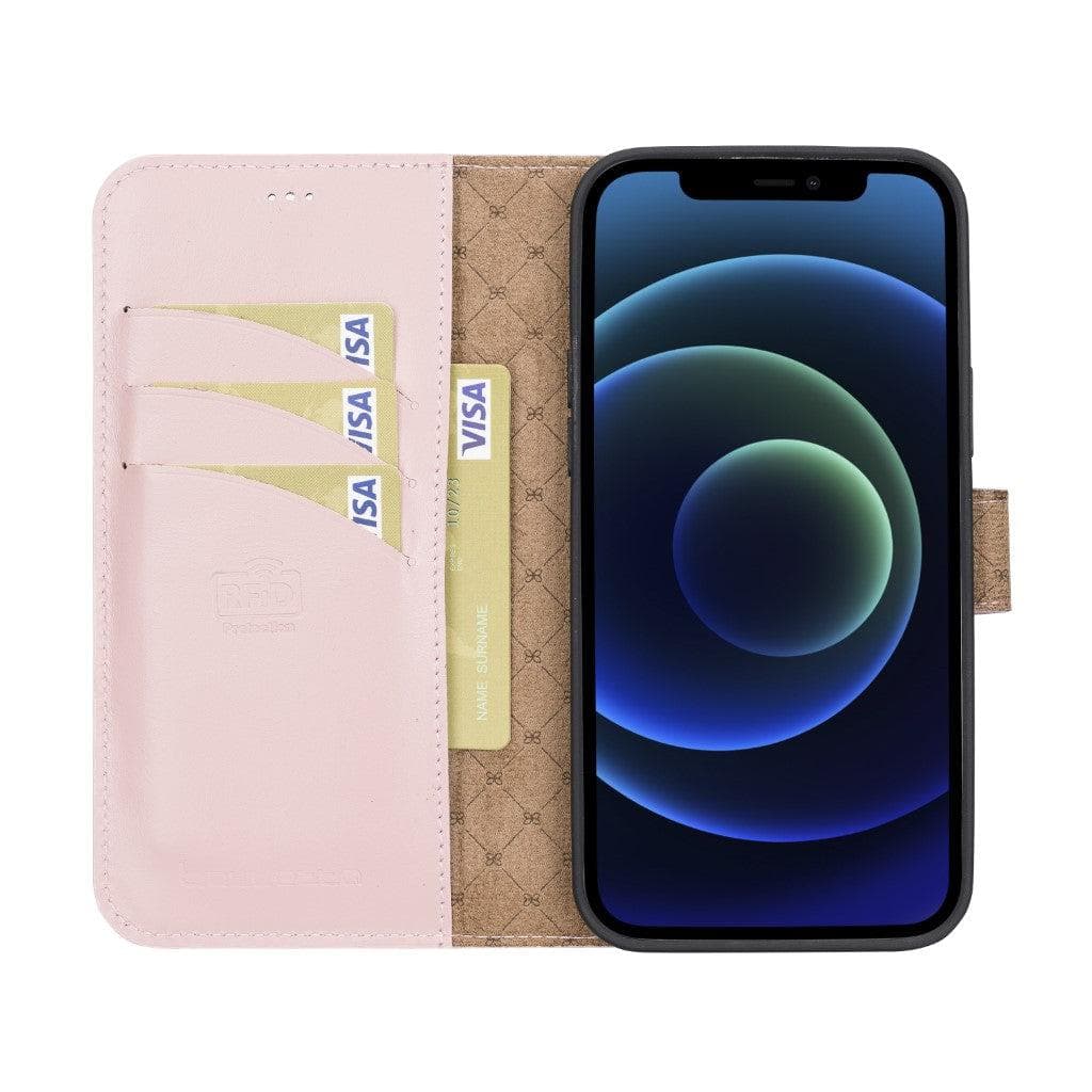 Magic iPhone 13 Pro Detachable Genuine Leather Wallet Case