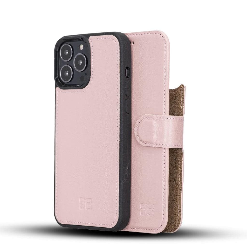 Magic iPhone 13 Pro Detachable Genuine Leather Wallet Case