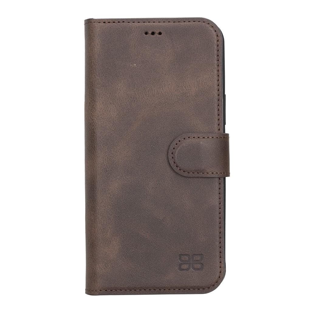 Magic iPhone 13 Mini Detachable Genuine Leather Wallet Case