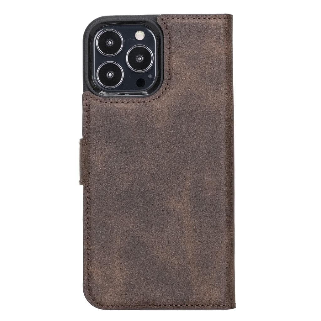 Magic iPhone 13 Mini Detachable Genuine Leather Wallet Case