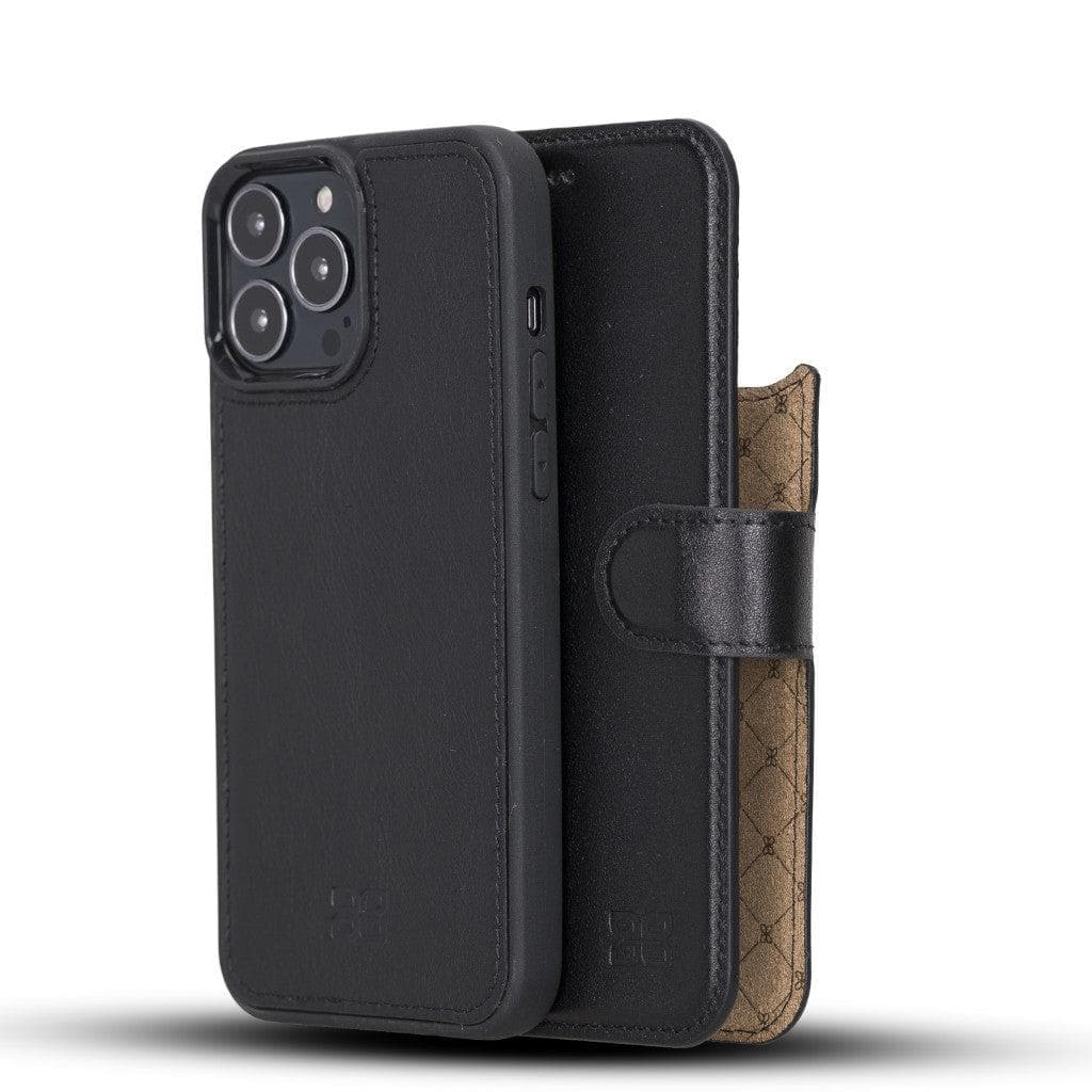 Magic iPhone 13 Pro Max Detachable Genuine Leather Wallet Case