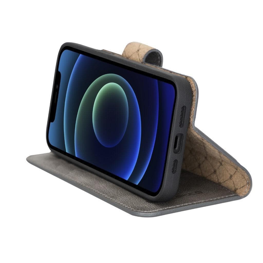 Magic iPhone 13 Detachable Genuine Leather Wallet Case