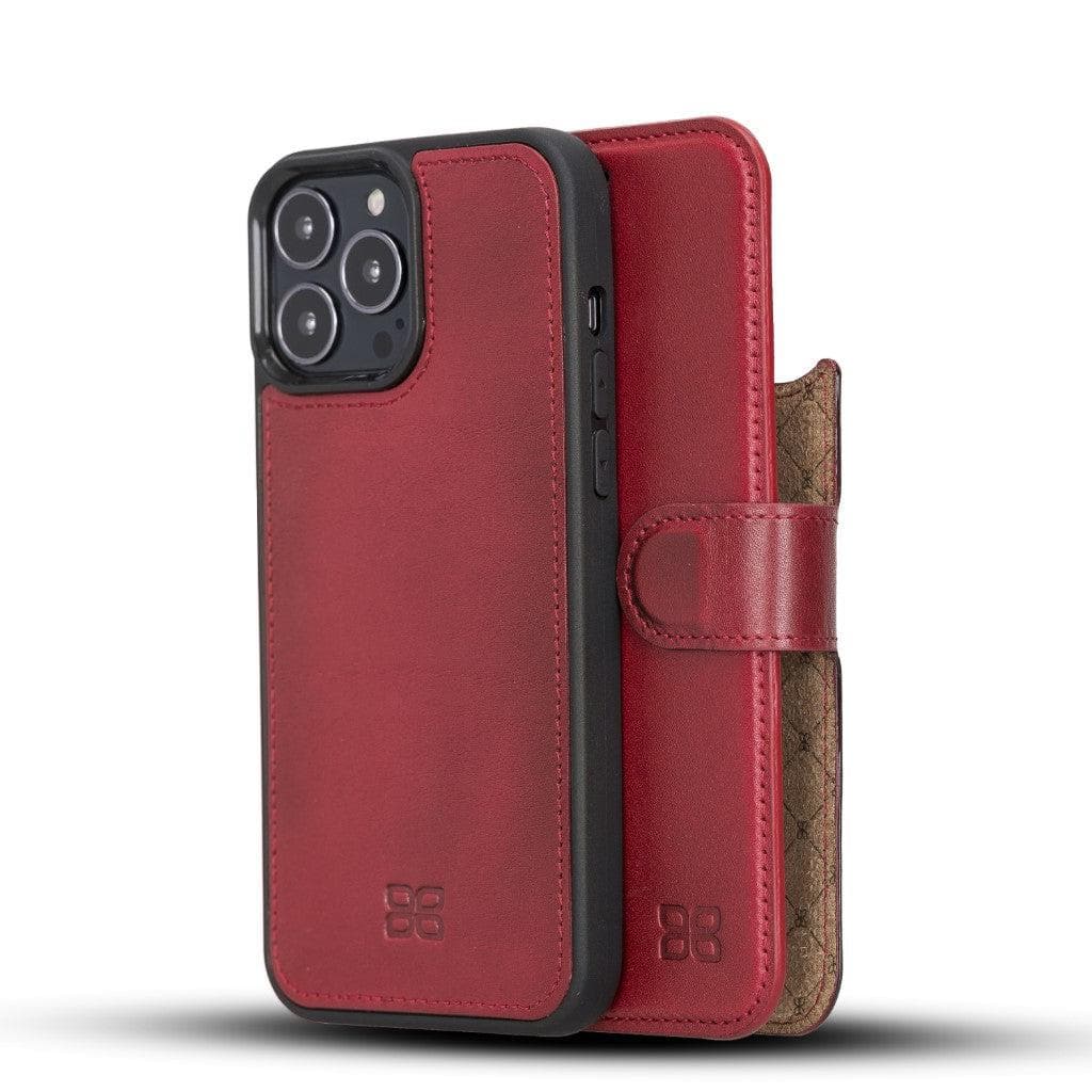 Magic iPhone 13 Pro Max Detachable Genuine Leather Wallet Case