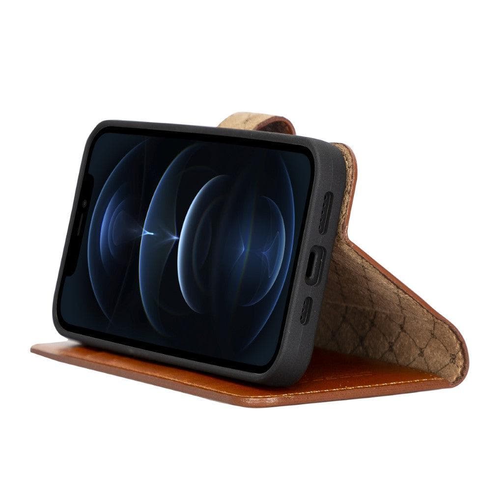 Magic iPhone 13 Pro Detachable Genuine Leather Wallet Case