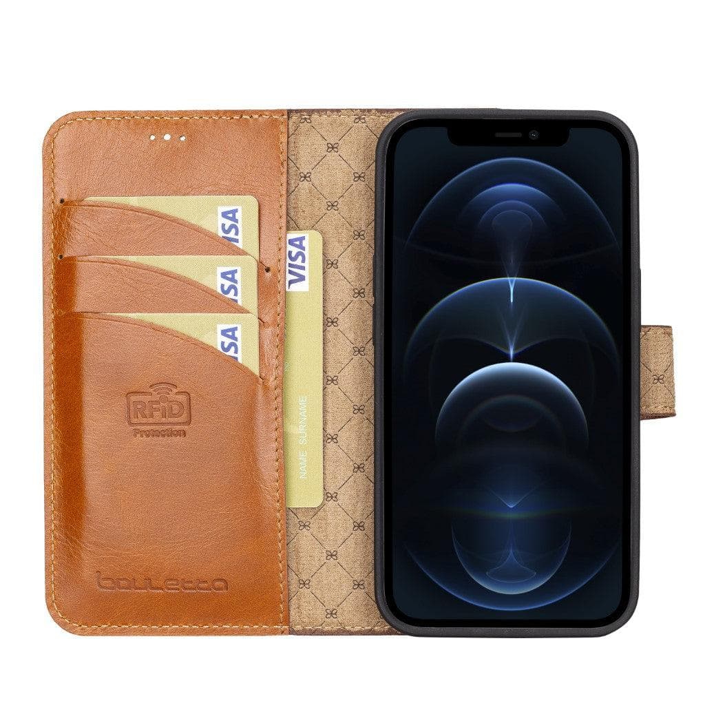 Magic iPhone 13 Pro Detachable Genuine Leather Wallet Case