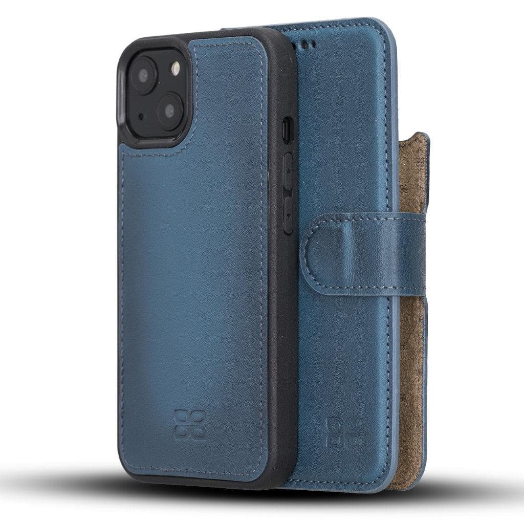 Magic iPhone 13 Detachable Genuine Leather Wallet Case