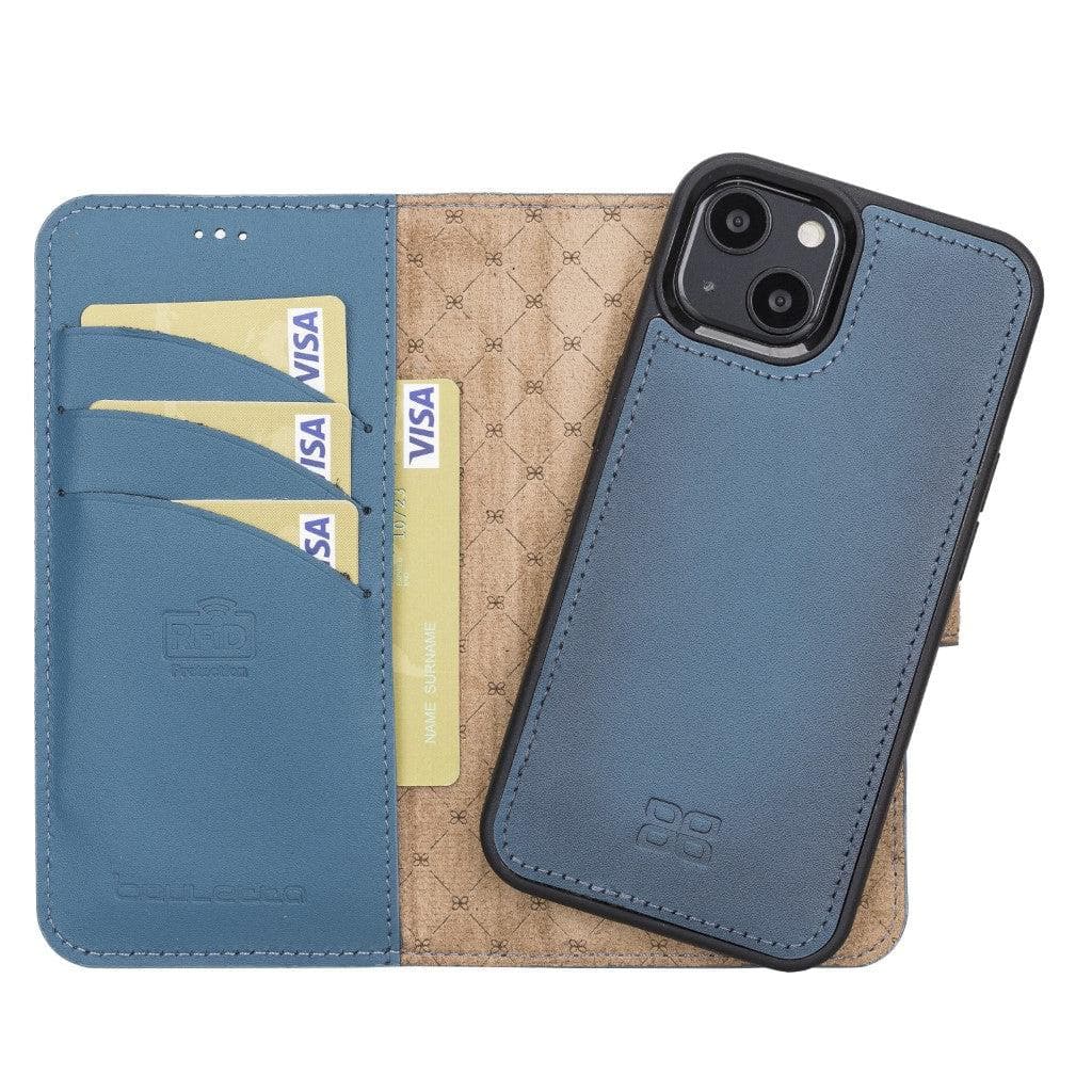 Magic iPhone 13 Detachable Genuine Leather Wallet Case