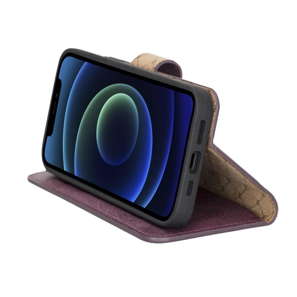 Magic iPhone 13 Detachable Genuine Leather Wallet Case