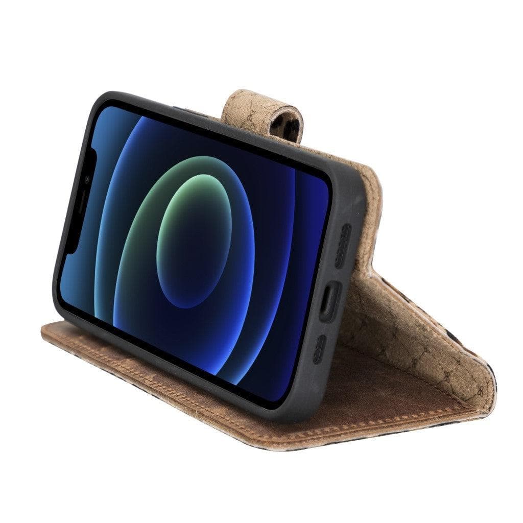 Magic iPhone 13 Pro Detachable Genuine Leather Wallet Case