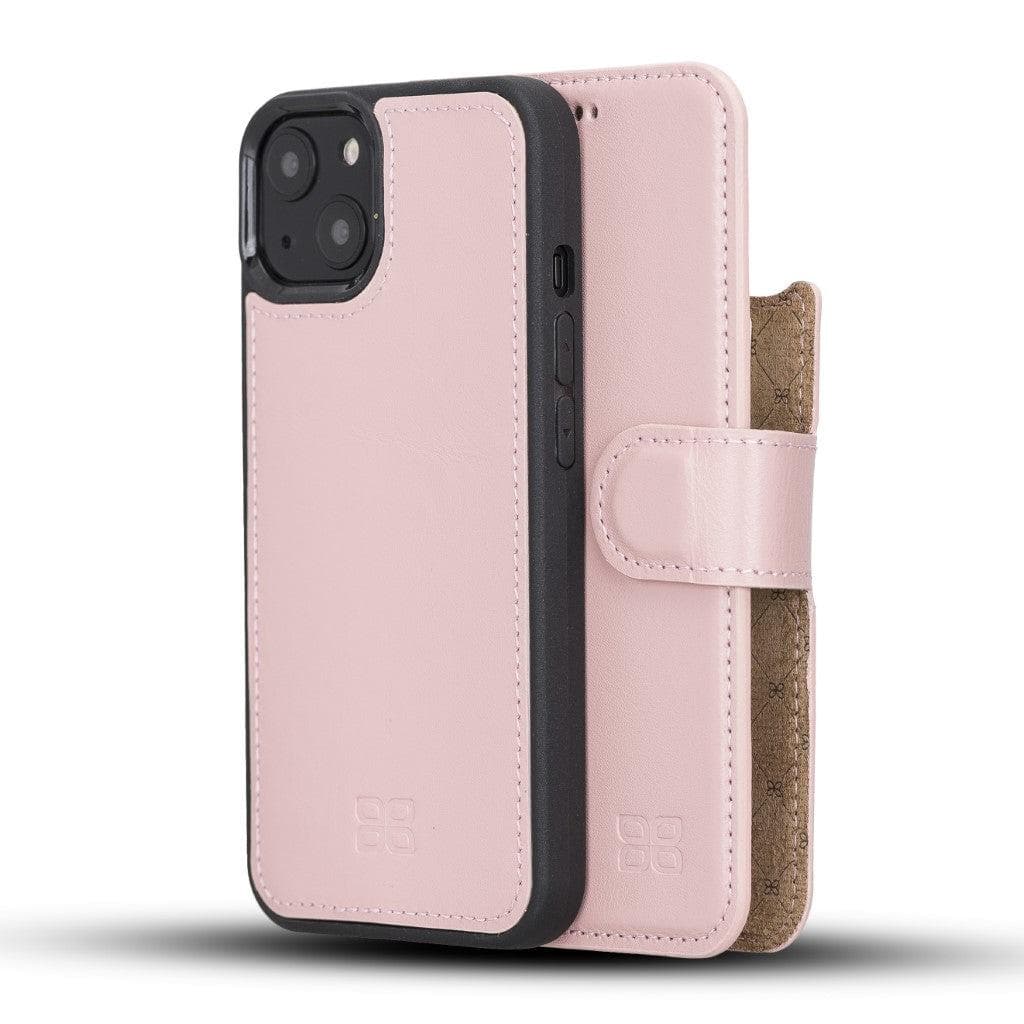 Magic iPhone 13 Mini Detachable Genuine Leather Wallet Case