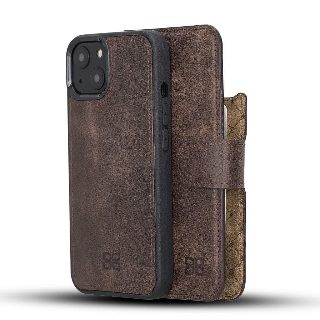Magic iPhone 13 Detachable Genuine Leather Wallet Case