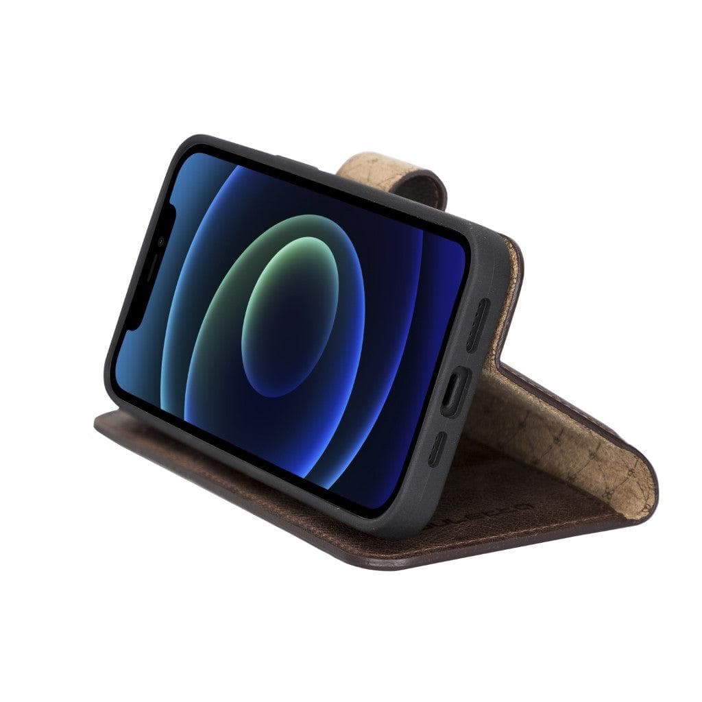 Magic iPhone 13 Detachable Genuine Leather Wallet Case