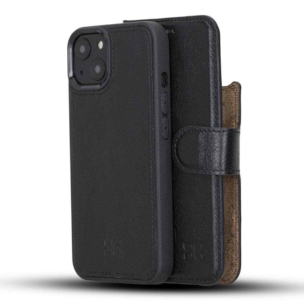 Magic iPhone 13 Mini Detachable Genuine Leather Wallet Case