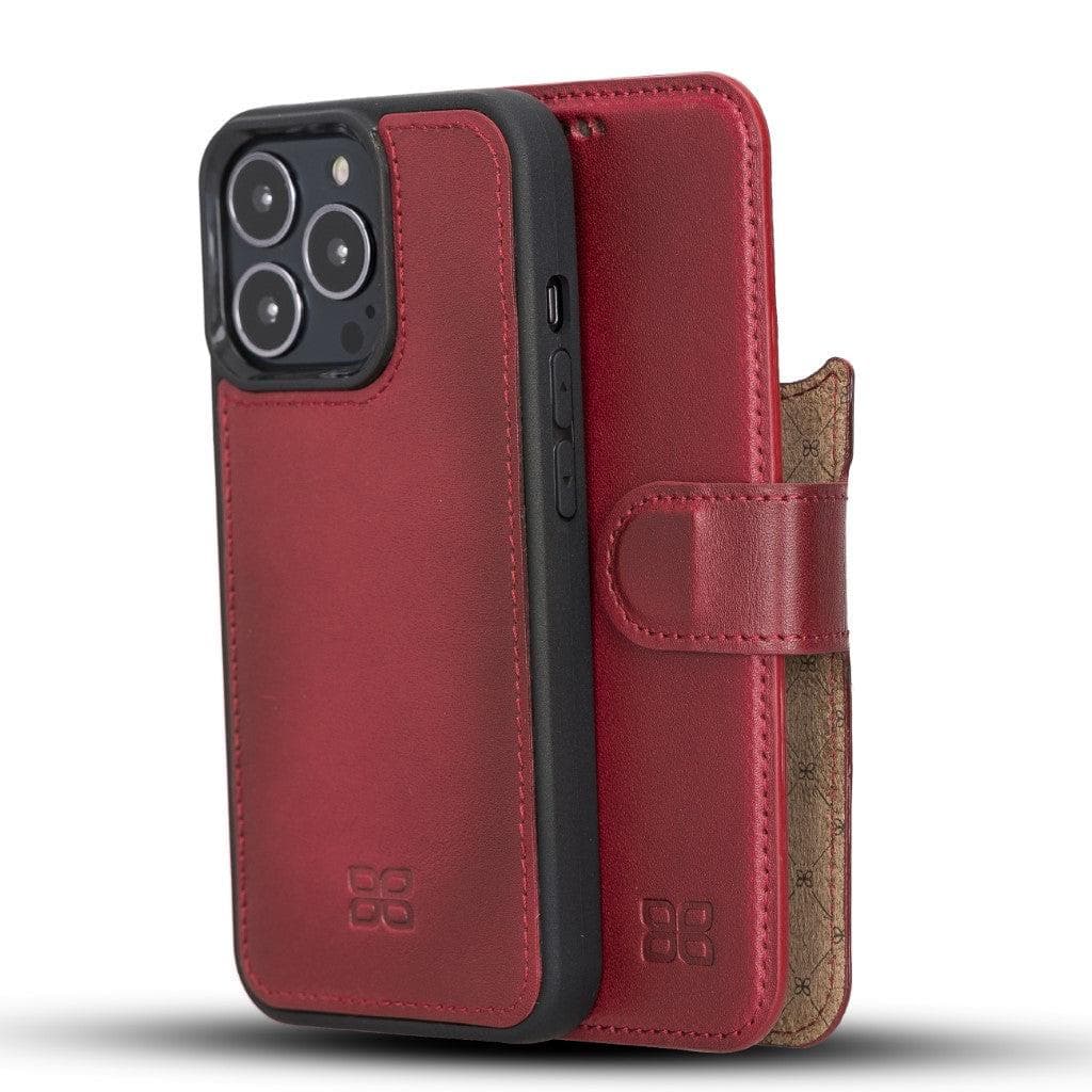 Magic iPhone 13 Pro Detachable Genuine Leather Wallet Case