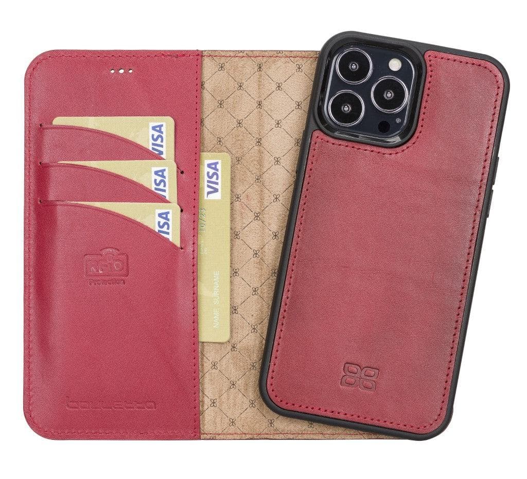 Magic iPhone 13 Pro Max Detachable Genuine Leather Wallet Case