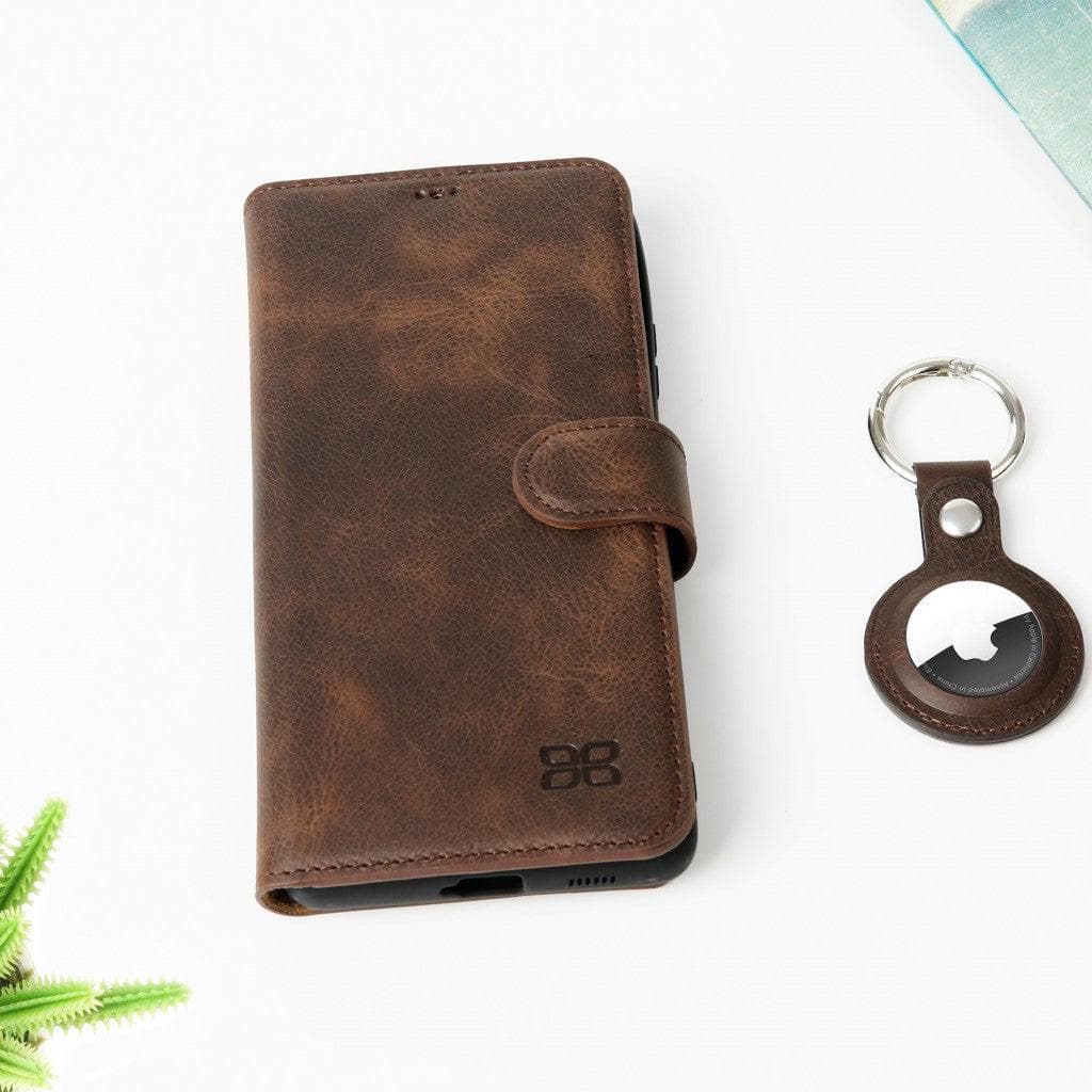 Magic iPhone 13 Mini Detachable Genuine Leather Wallet Case