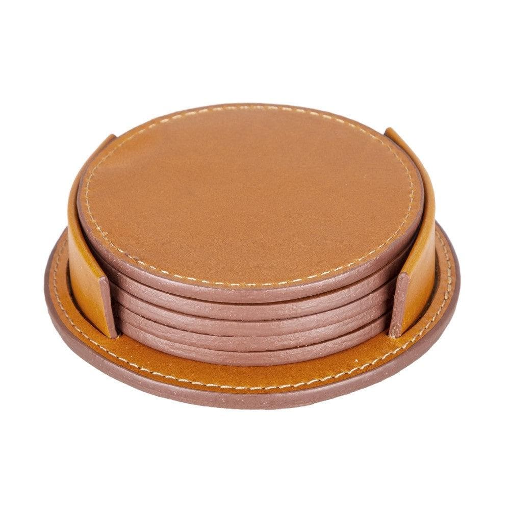 Divine Genuine Leather Cup Coaster Set